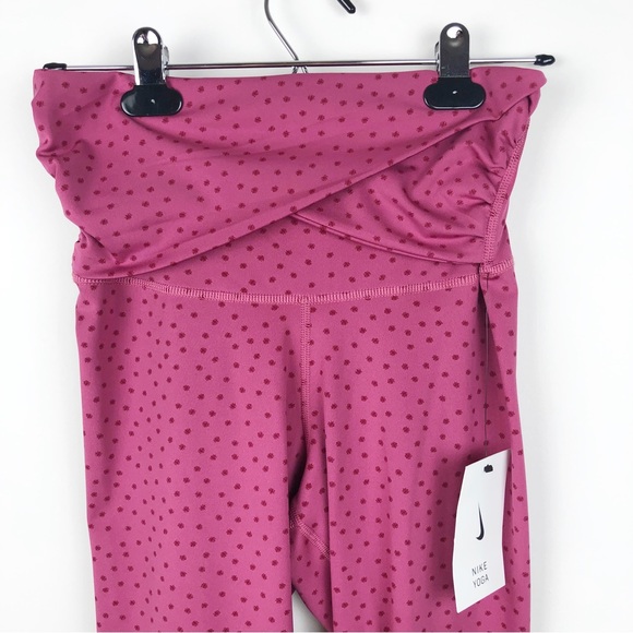 Nike Yoga Pink Dots 7/8 Leggings High Rise New Size S - Picture 7 of 14